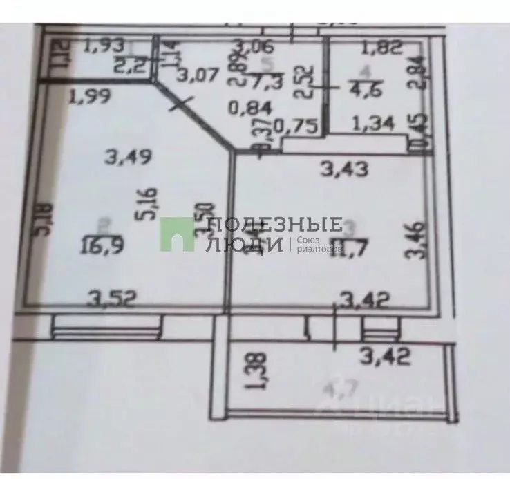 1-к кв. Орловская область, Орел ул. Максима Горького, 172 (42.7 м) - Фото 2