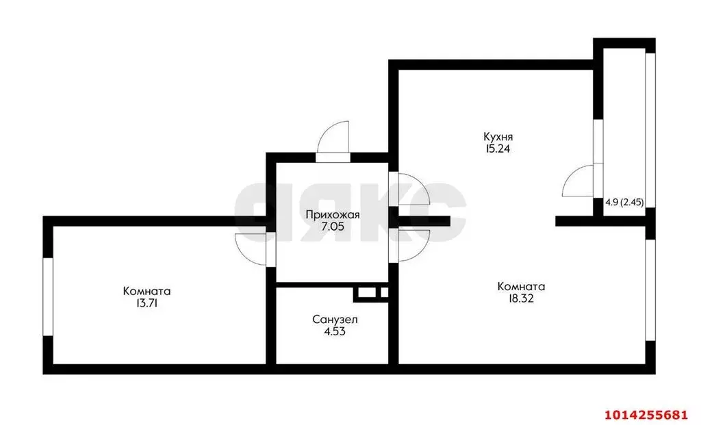 2-комнатная квартира: Краснодар, Питерская улица, 40к3 (65 м) - Фото 0