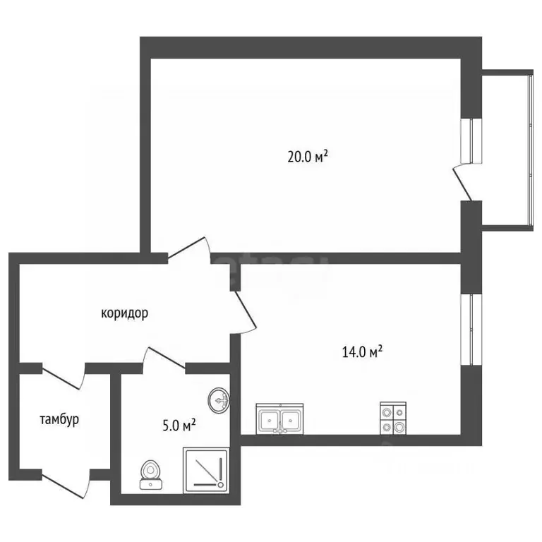 1-к кв. Самарская область, Самара ул. Строителей, 33 (45.0 м) - Фото 2