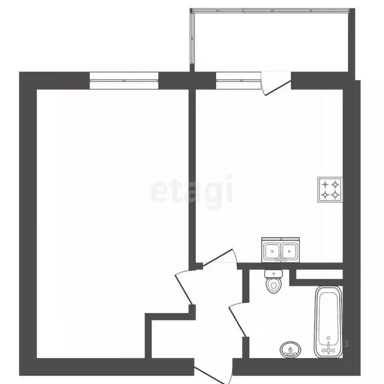 1-к кв. Санкт-Петербург Бестужевская ул., 7к3 (37.5 м) - Фото 1