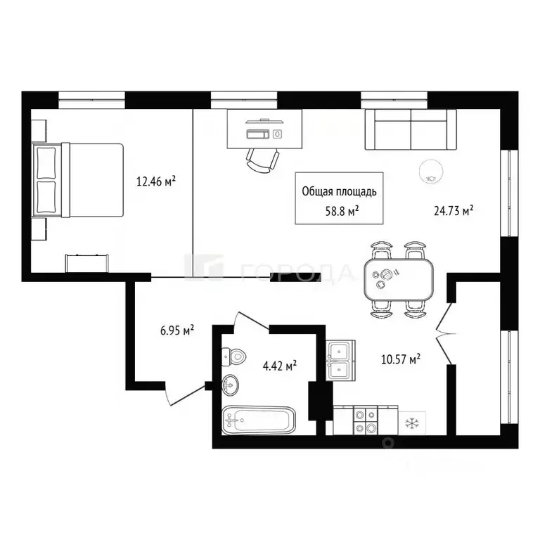 2-к кв. Новосибирская область, Новосибирск ул. Лобачевского, 51/2 ... - Фото 2
