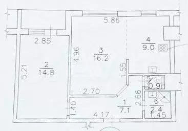 2-к. квартира, 51 м, 3/9 эт. - Фото 0