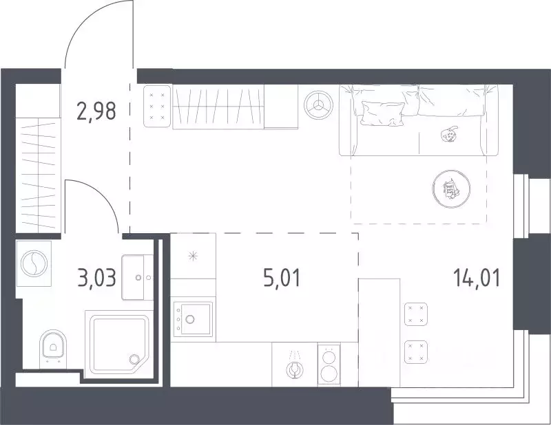 Студия Московская область, Одинцовский городской округ, Заречье пгт ... - Фото 1