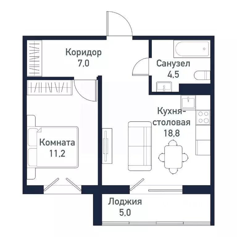 1-к кв. Челябинская область, Челябинский городской округ, пос. ... - Фото 1