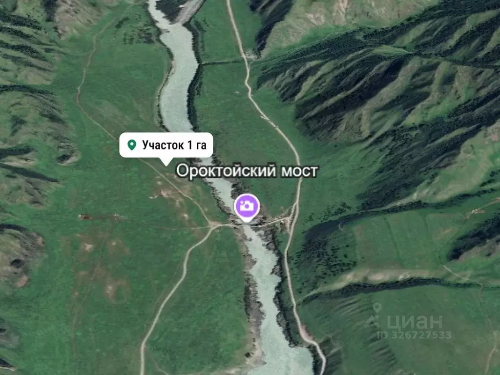 Участок в Алтай, Чемальский район, с. Ороктой ул. Центральная (1.0 ... - Фото 2