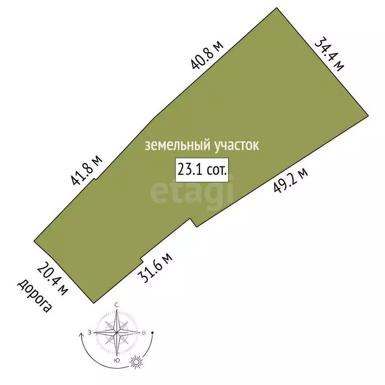Участок в Ялуторовск, Сельская улица (23 м) - Фото 1