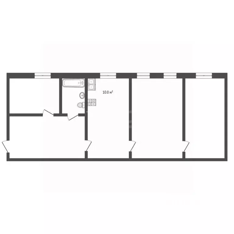 2-к кв. Костромская область, Кострома проезд 6-й Речной, 38 (45.6 м) - Фото 1
