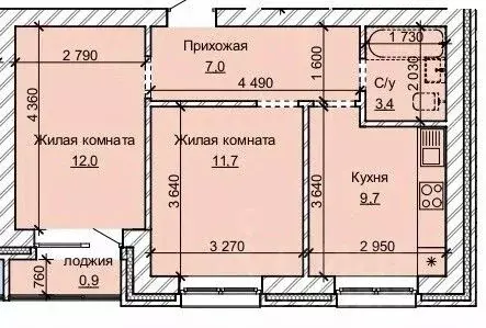 2-к кв. Алтайский край, Барнаул ул. Анатолия (44.7 м) - Фото 0