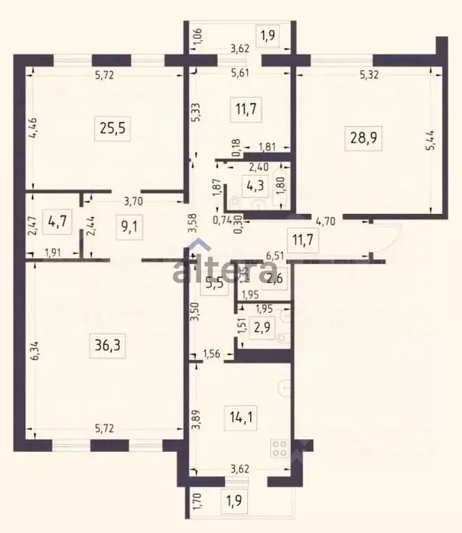 4-к кв. Татарстан, Казань просп. Победы, 78 (157.0 м) - Фото 2