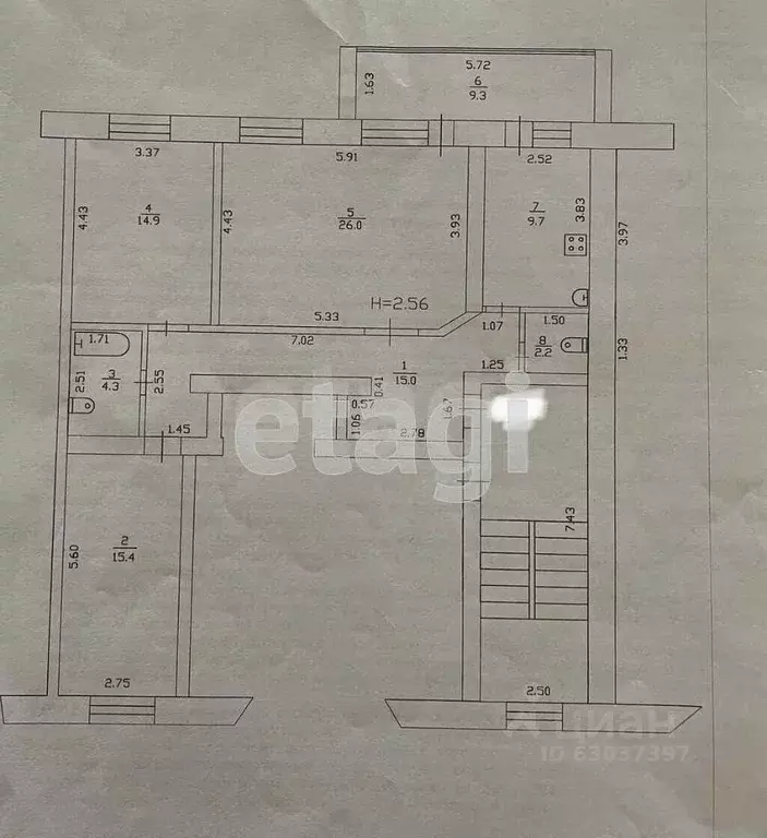 3-к кв. Краснодарский край, Горячий Ключ ул. Кириченко, 17к2 (75.7 м) - Фото 1