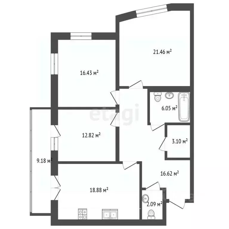 3-к кв. Марий Эл, Йошкар-Ола ул. Суворова, 16А (108.0 м) - Фото 1