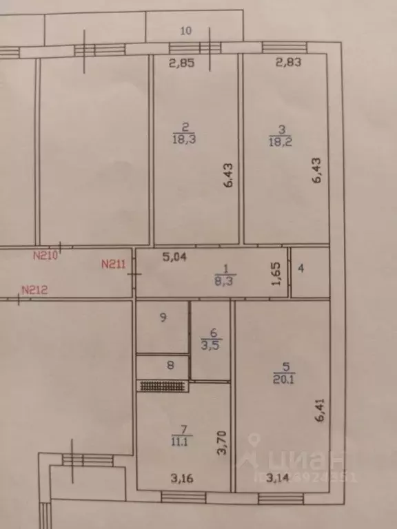 3-к кв. Ленинградская область, Всеволожский район, д. Новое Девяткино ... - Фото 1