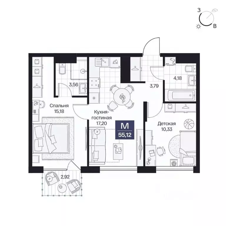 2-к кв. Волгоградская область, Волгоград просп. Имени В.И. Ленина, 59Г ... - Фото 1