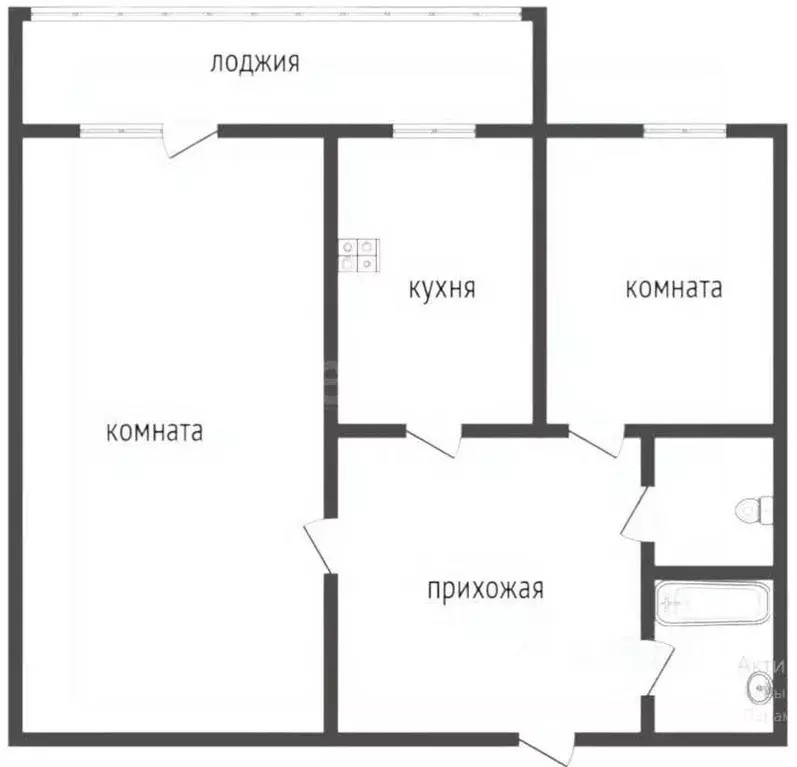 2-к кв. Ярославская область, Ярославль ул. Гагарина, 49 (50.0 м) - Фото 1