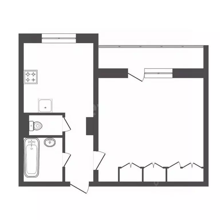 1-к кв. Красноярский край, Красноярск ул. Щорса, 53 (35.4 м) - Фото 1