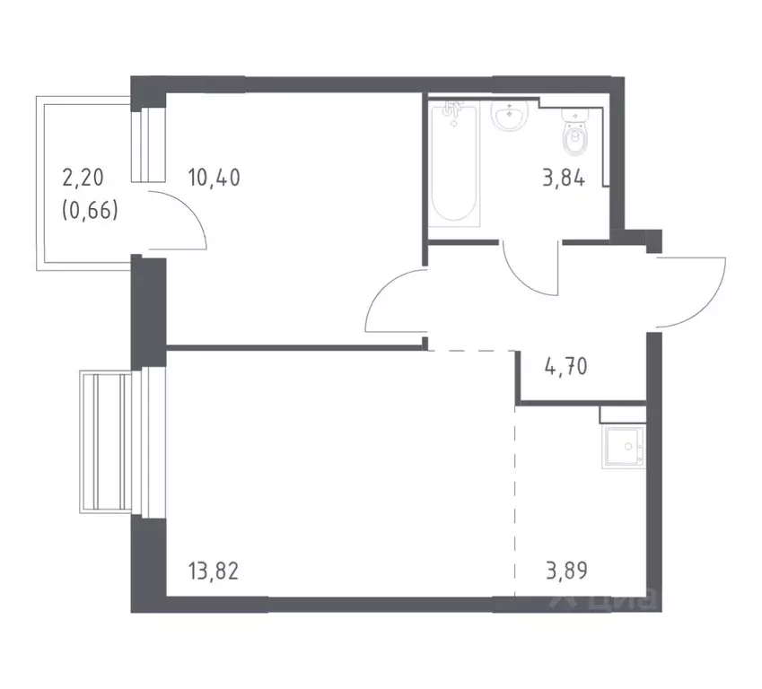 1-к кв. Московская область, Одинцовский городской округ, с. Лайково, ... - Фото 1
