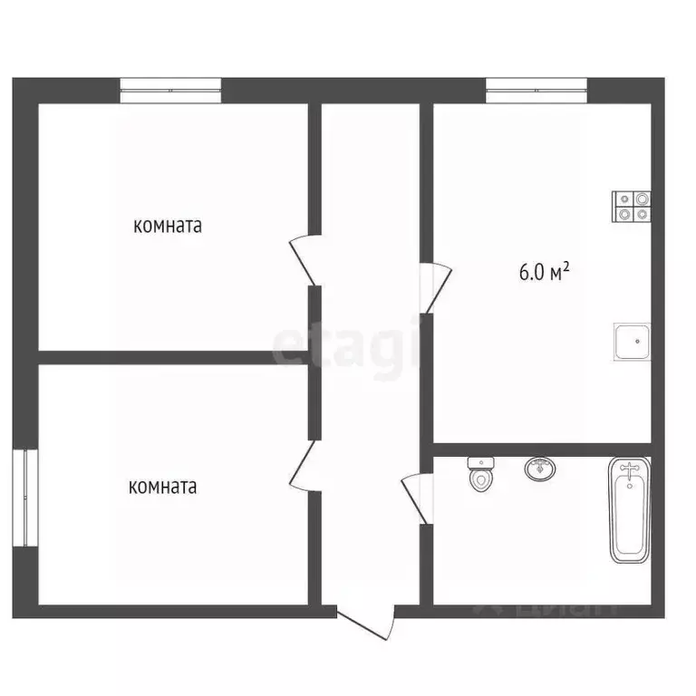 2-к кв. Хабаровский край, Советская Гавань Советско-Гаванский район, ... - Фото 1
