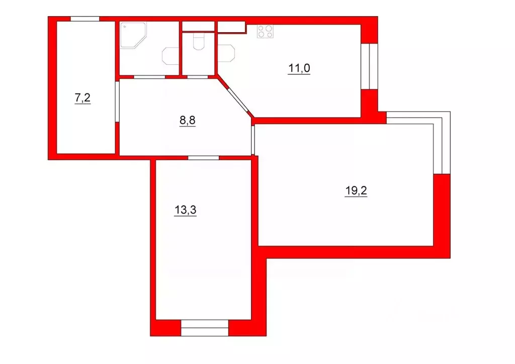 2-к кв. Санкт-Петербург Учительская ул., 19к3 (63.7 м) - Фото 2