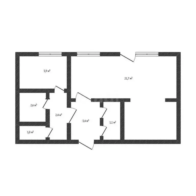 2-комнатная квартира: Валуйки, Новая улица, 6 (38.2 м) - Фото 2