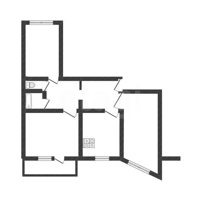 3-комнатная квартира: Липецк, Московская улица, 87 (62.8 м) - Фото 1