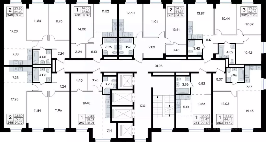 1-к кв. Приморский край, Владивосток ул. Тухачевского, 80 (44.49 м) - Фото 2