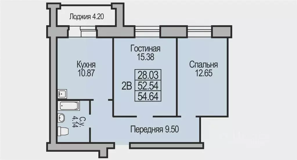 2-к кв. Новосибирская область, Бердск Южный мкр,  (54.64 м) - Фото 0