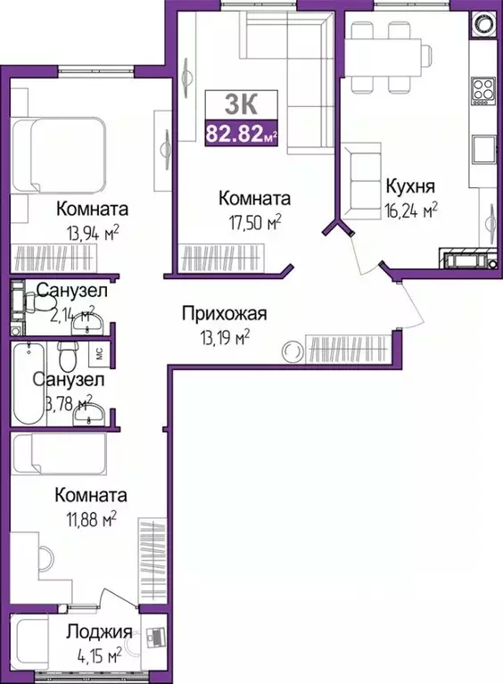 3-к кв. Крым, Симферополь ул. Батурина (80.84 м) - Фото 0
