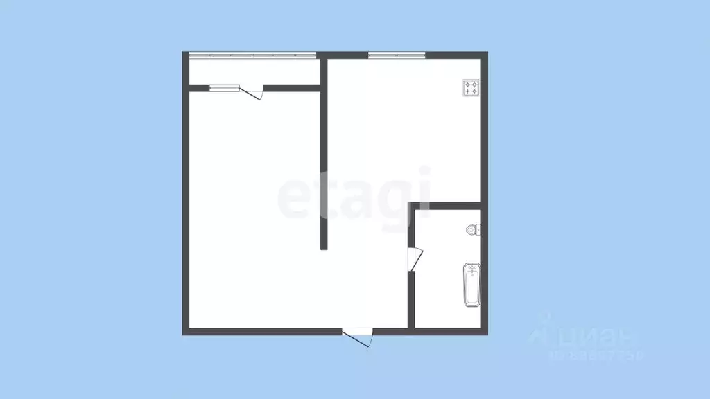 1-к кв. Карачаево-Черкесия, Черкесск ул. Гутякулова, 3А (26.2 м) - Фото 1