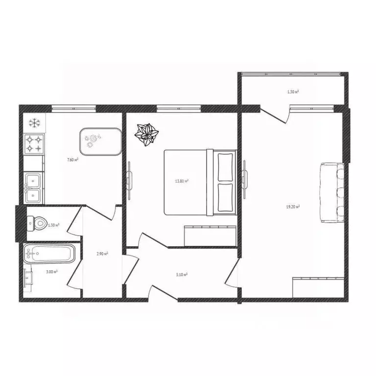 2-к кв. Брянская область, Брянск Авиационная ул., 23 (52.9 м) - Фото 2