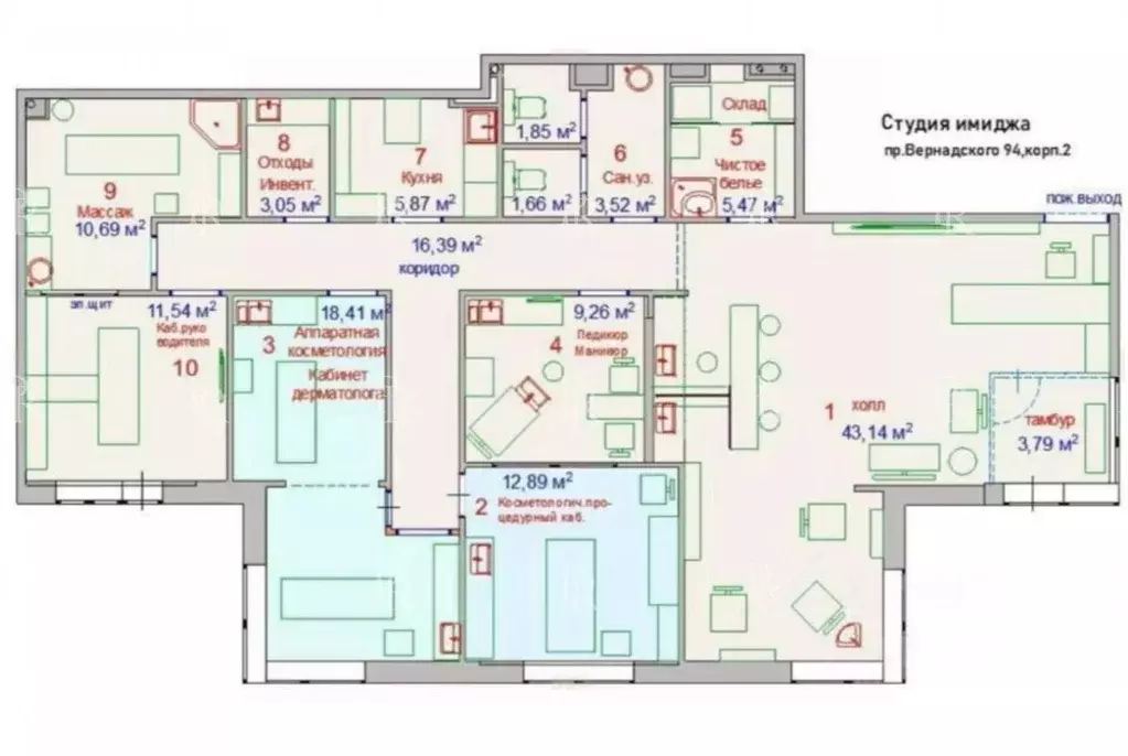 Помещение свободного назначения в Москва просп. Вернадского, 94к2 (137 ... - Фото 2
