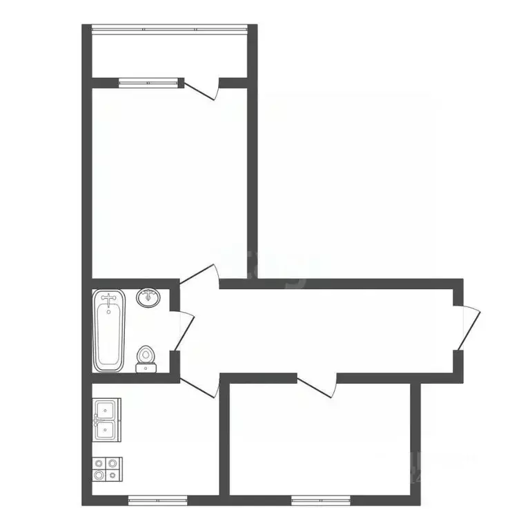 2-к кв. Владимирская область, Ковров ул. Зои Космодемьянской, 1/11 ... - Фото 2