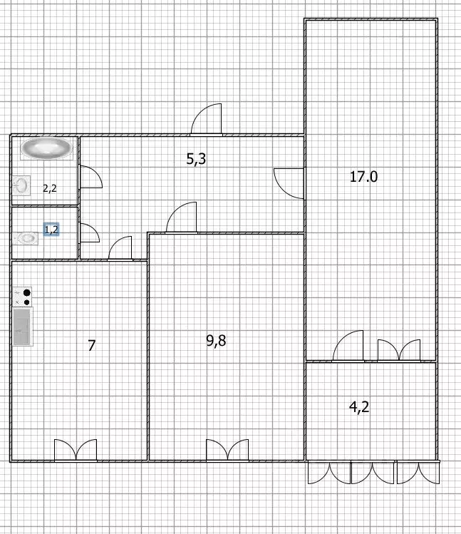 2-к кв. Башкортостан, Уфа бул. Тюлькина, 7/1 (43.0 м) - Фото 2