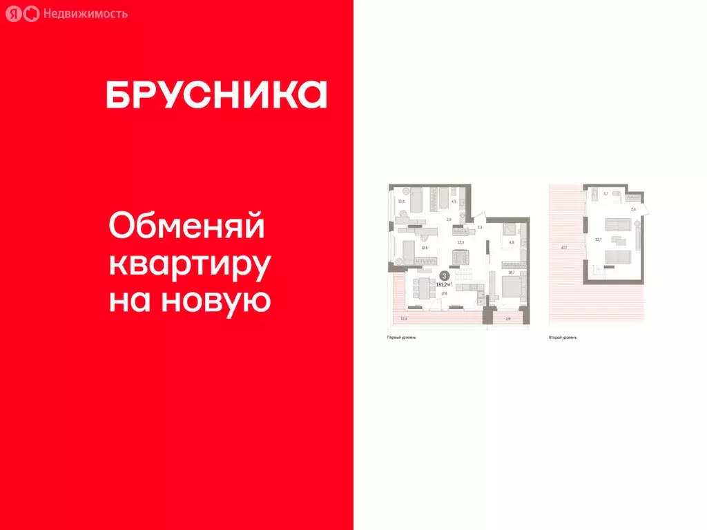 3-комнатная квартира: Тюмень, жилой комплекс На Минской (181.2 м) - Фото 1