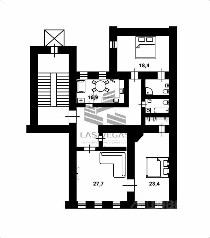 3-к кв. Санкт-Петербург Фурштатская ул., 14 (126.9 м) - Фото 1
