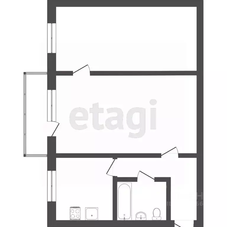 2-к кв. Томская область, Томск ул. Мичурина, 61 (43.9 м) - Фото 2