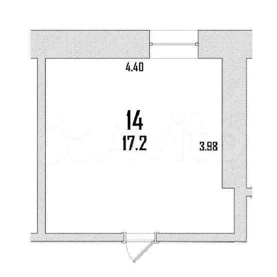 Апартаменты-студия, 17,2 м, 1/9 эт. - Фото 0