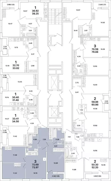 3-к кв. Санкт-Петербург Пискаревский просп., 142к1 (73.8 м) - Фото 2