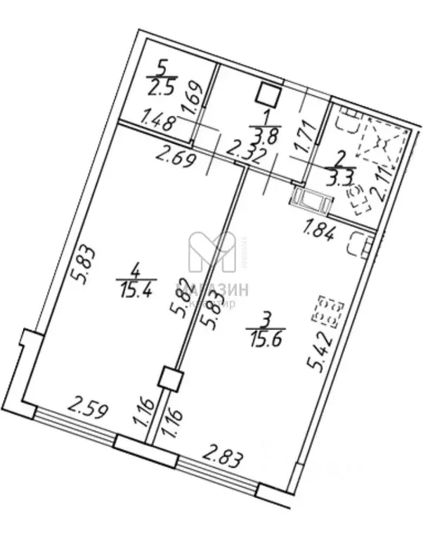 2-к кв. Ленинградская область, Мурино Всеволожский район, ул. Шоссе в ... - Фото 1