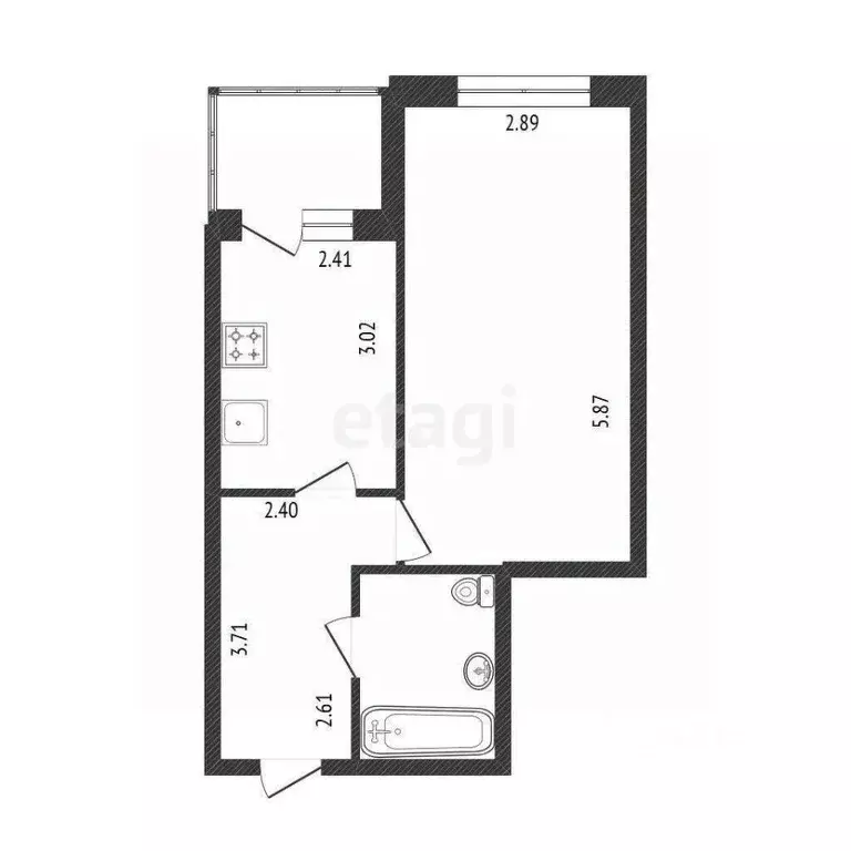 1-к кв. Вологодская область, Вологда Судоремонтная ул., 4А (37.2 м) - Фото 1