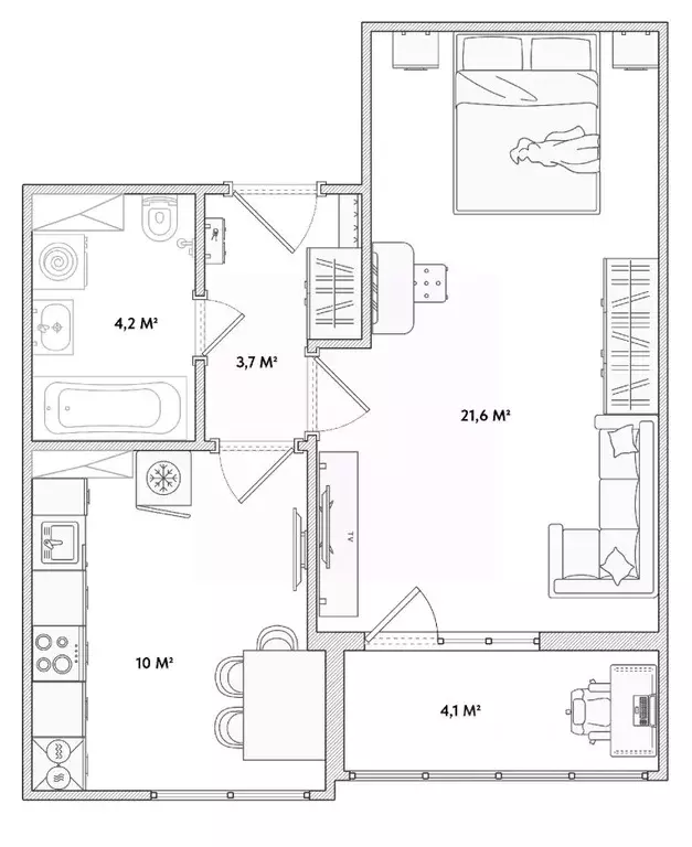 1-к кв. Орловская область, Орел Раздольная ул., 29 (39.5 м) - Фото 1