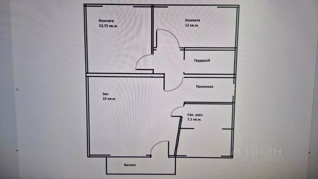3-к кв. Приморский край, Лесозаводск Пушкинская ул., 38 (62.3 м) - Фото 1