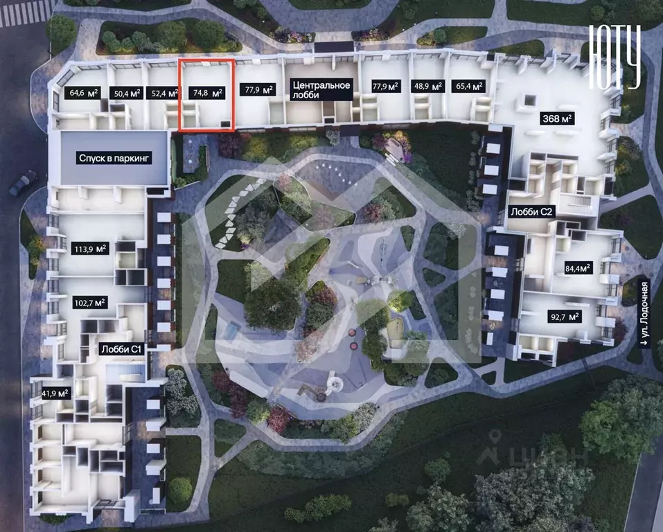 Помещение свободного назначения в Москва Юту жилой комплекс (75 м) - Фото 2