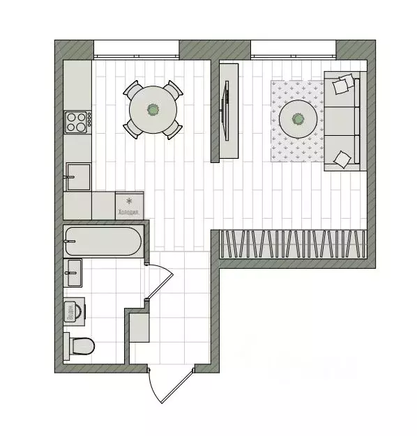 1-к кв. Кировская область, Киров бул. Прибрежный, 6 (33.0 м) - Фото 1