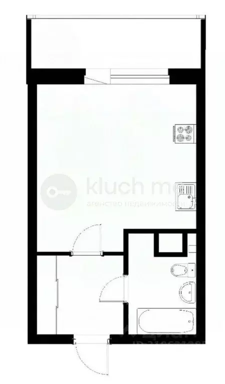Студия Татарстан, Казань ул. Родины, 26Е (32.0 м) - Фото 1