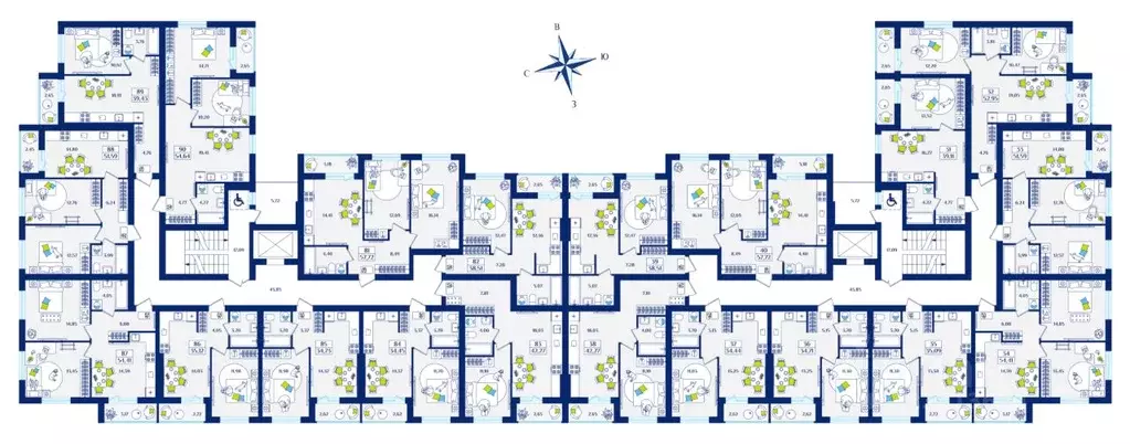 2-к кв. Калининградская область, Зеленоградск  (54.64 м) - Фото 1