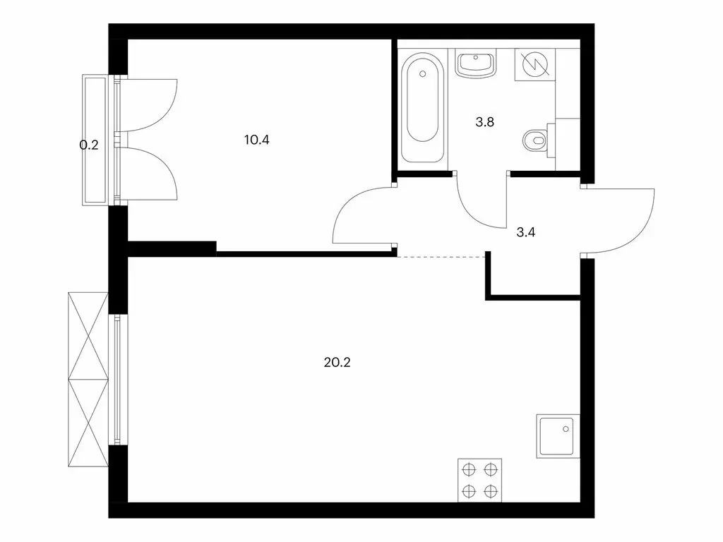 1-комнатная квартира: Ильинское-Усово, ЖК Ильинские Луга, к2.8 (38 м) - Фото 0