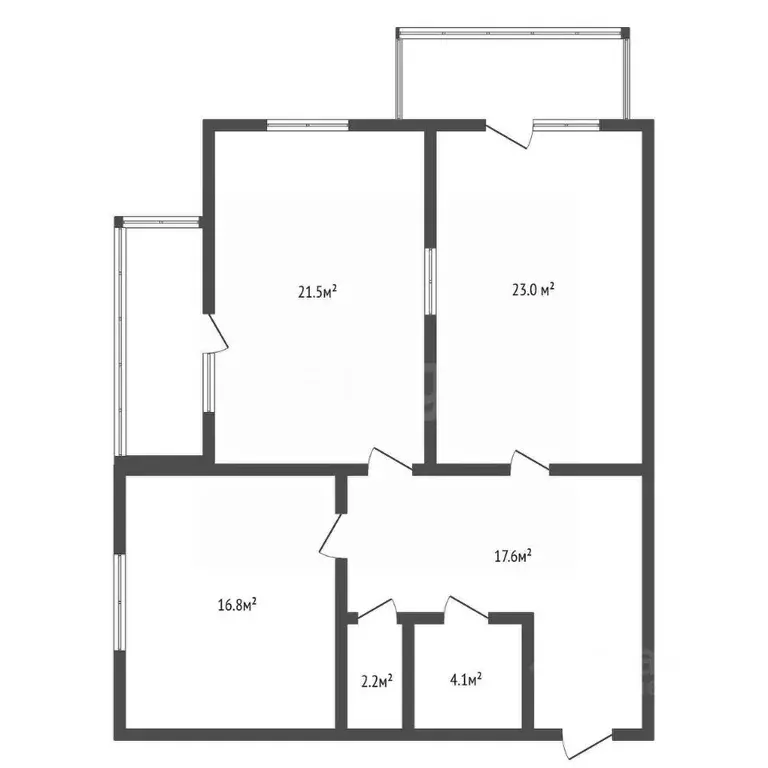 2-к кв. Амурская область, Благовещенск ул. Горького, 174 (90.5 м) - Фото 1