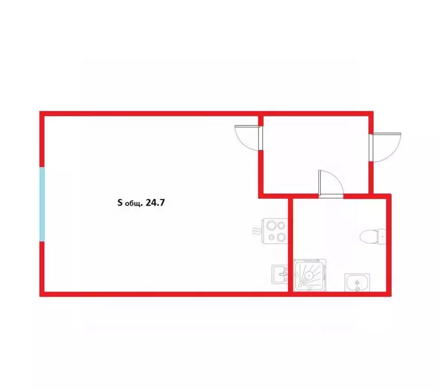 Студия Ленинградская область, Сертолово Всеволожский район, ул. ... - Фото 1