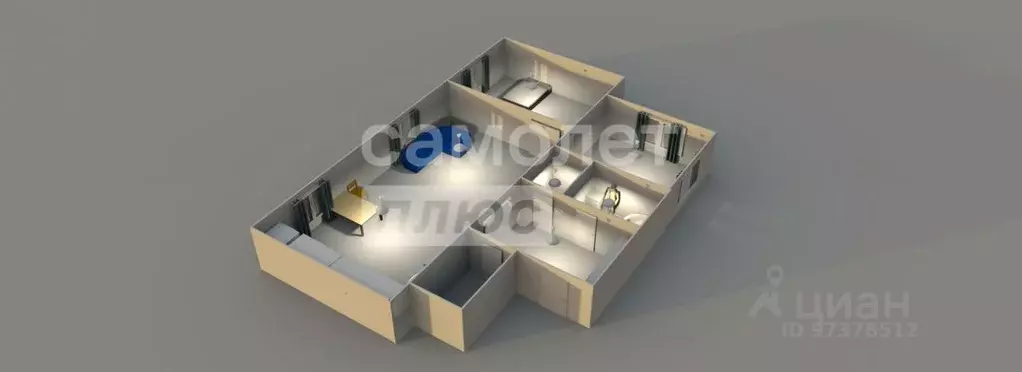 3-к кв. Московская область, Домодедово Центральный мкр, ул. Кирова, ... - Фото 2