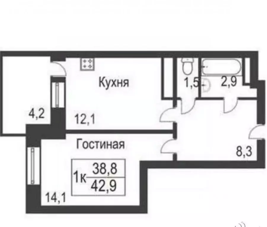 1-к кв. Тюменская область, Тюмень ул. 50 лет Октября, 75к2 (39.2 м) - Фото 0